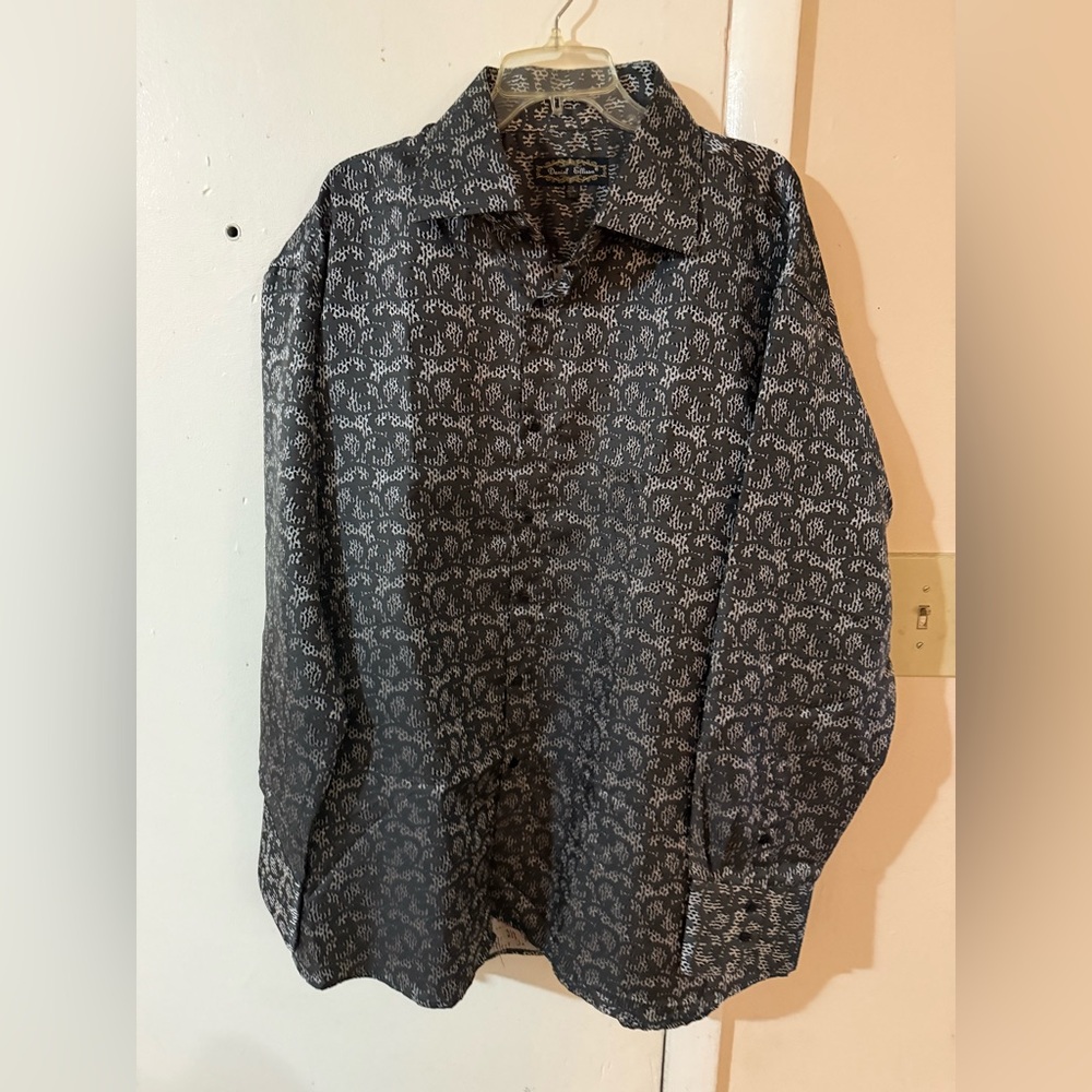 Men's Black Patterned Jacket - image 2
